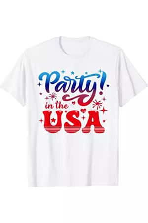 Party in the USA 4th of July Men Women Clothing Mujer Retro - Retro Party in the USA 4 de julio ropa para hombres y mujeres Camiseta