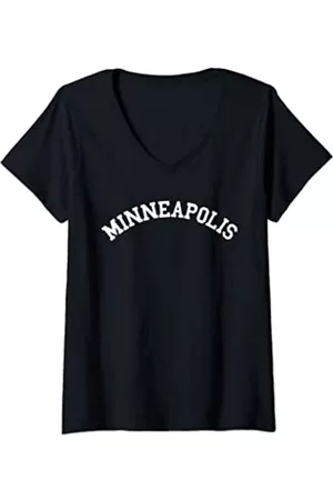 Retro Minneapolis MN Minnesota Apparel Souvenir Mujer Retro - Mujer Souvenir retro de ropa de Minneapolis MN Minnesota City Camiseta Cuello V