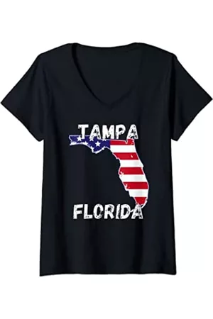 Retro Tampa Florida Apparel Designs Mujer Retro - Mujer Ropa retro Tampa Florida Camiseta Cuello V