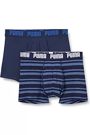 Puma - Calzoncillos de algodón para hombre (2 unidades), color blanco y  negro