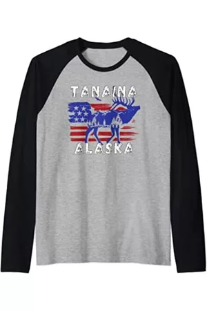 Retro Tanaina Alaska Apparel Souvenir Designs Hombre Retro - Recuerdo de ropa retro Tanaina Alaska Camiseta Manga Raglan