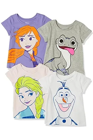 Camiseta de Frozen marfil manga corta para niña