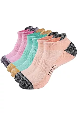 5 pares de calcetines para caminar y senderismo para hombres y mujeres,  antiampollas, cómodos, transpirables, de algodón natural, acolchados para