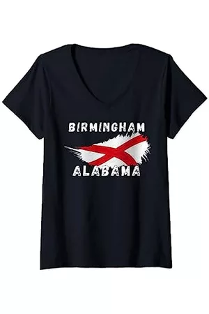 Retro Birmingham AL Alabama City Apparel Souvenir Mujer Retro - Mujer Souvenir retro de ropa de Birmingham AL Alabama City Camiseta Cuello V