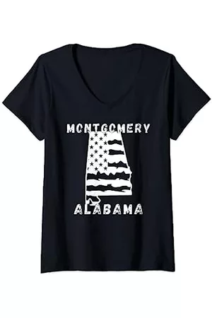 Retro Montgomery AL Alabama Apparel Souvenir Mujer Retro - Mujer Souvenir retro de ropa de Montgomery AL Alabama Camiseta Cuello V