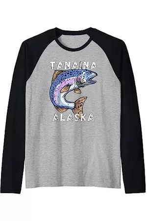 Retro Tanaina Alaska Apparel Souvenir Designs Hombre Retro - Recuerdo de ropa retro Tanaina Alaska Camiseta Manga Raglan