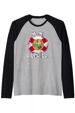 Retro Miami Florida Apparel Designs Hombre Retro - Ropa retro Miami Florida Camiseta Manga Raglan