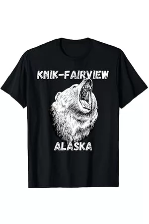 Retro Knik-Fairview Alaska Apparel Souvenir Design Hombre Retro - Souvenir retro de ropa de Alaska de Knik-Fairview Camiseta