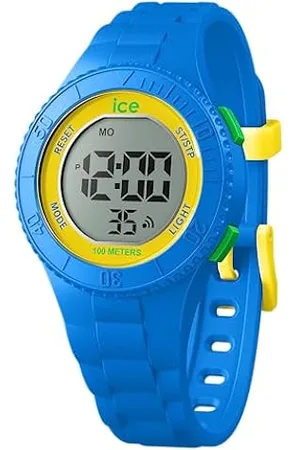 Reloj de niño Tekday, reloj digital con caja redonda color plateada.