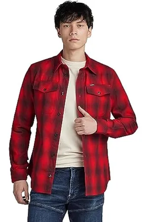 G-Star Raw Marine - Camisa de manga larga ajustada para hombre