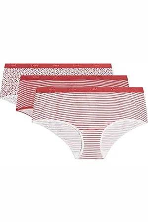 Pack de 5 braguitas de mujer de algodón elástico floral Rojo Les Pockets