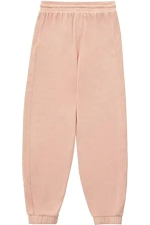 Pantalón jogger de tela para mujer rosa Bolf W7322 ROSA