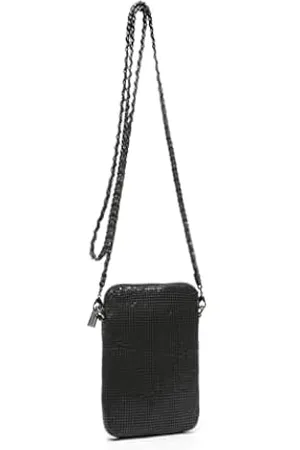 Bolso para el móvil de mujer en nylon acolchado ámbar