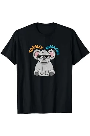Camiseta manga corta para niñas negra diseño Koala
