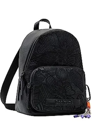  Desigual Mochila de PU para mujer, Mediana, M, Negro