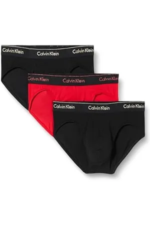 Calvin Klein Jeans COTTON STRECH HIP BREIF X 3 Negro / Blanco