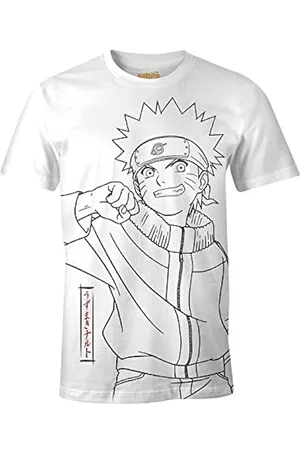 Naruto Camiseta Shippuden Akatsuki con símbolo de nube roja, Negro, S