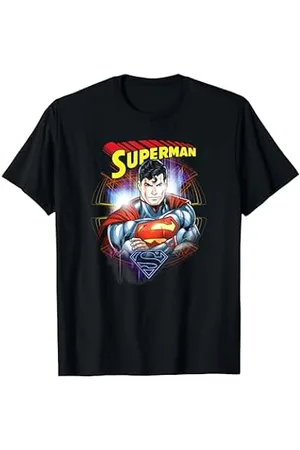 Superman – Camiseta para hombre con logotipo clásico envejecido