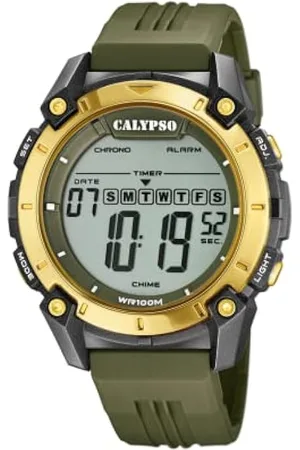 Reloj Calypso Digital Gris y Amarillo Hombre K5780/1