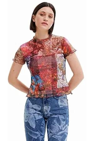 Desigual TS_kentin Camiseta, Multicolor, XL para Mujer