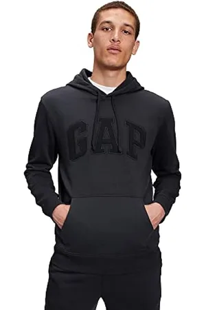 GAP Sudadera con capucha de forro polar con logotipo de arco para hombre