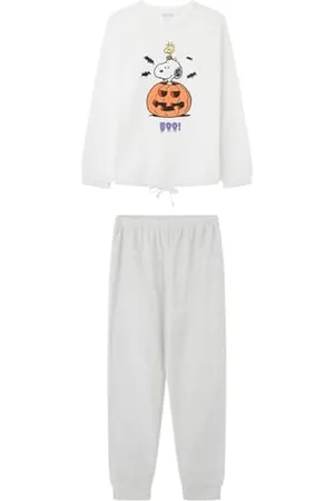 Pijama largo Lilo & Stitch blanco, Ropa de dormir de mujer y homewear