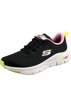 Zapatillas Deportivas Caminar Mujer Skechers 104164_BKW Negras sin