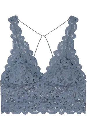 Miss Dazie Blue Crochet Lace Bralette