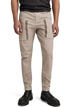 Hombre Cargo Combat Denim Pantalones Stretch Skinny Zip Pockets