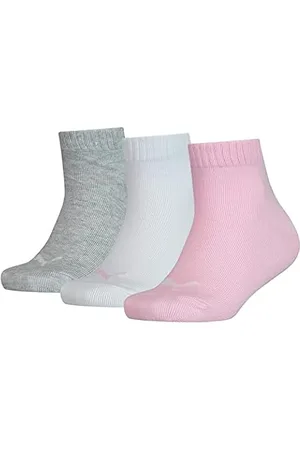 PUMA Kids' Quarter Socks Pack de 3 Pares de Calcetines Deportivos niños,  Pink Combo, 23 Regular Bebés: : Moda