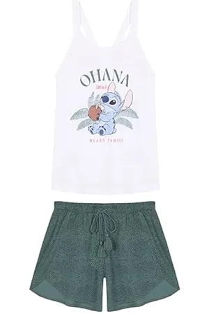 Disney Lilo & Stitch Ohana - Conjunto de pijama a rayas para mujer
