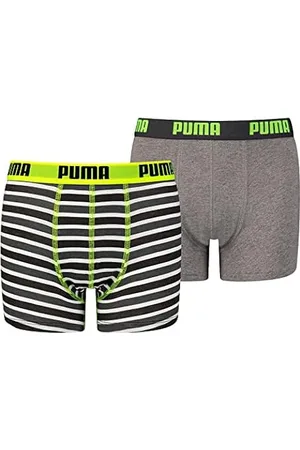 PUMA Paquete de 3 calzoncillos tipo bóxer de algodón para niños