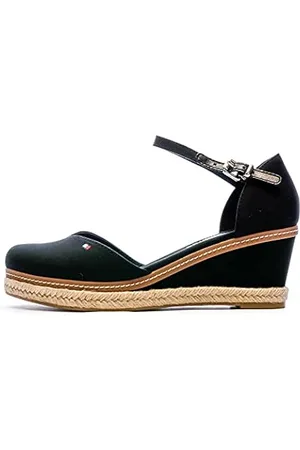 Cuñas negras tommy online hilfiger