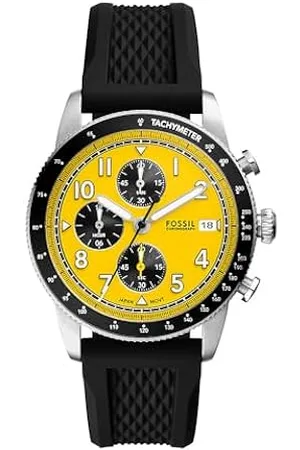 Fossil Reloj para hombre, con correa de acero inoxidable o cuero,  cronógrafo o reloj analógico