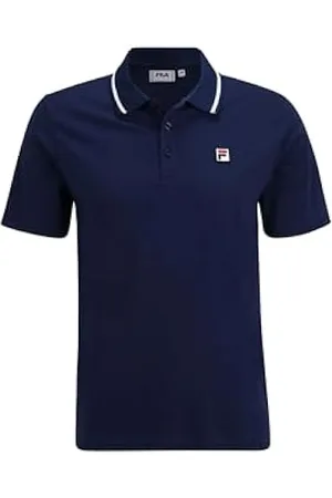 Fila Camiseta de algodón con cuello en V para hombre, paquete de 4