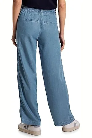 Pantalones Vaqueros de Campana para Mujer Pantalones Vaqueros Acampanados  de Cintura Alta Clásico de Pierna Ancha Rasgado Pantalones de Mezclilla  (Color : Blue, Size : XX-Large) : : Ropa, Zapatos y Accesorios