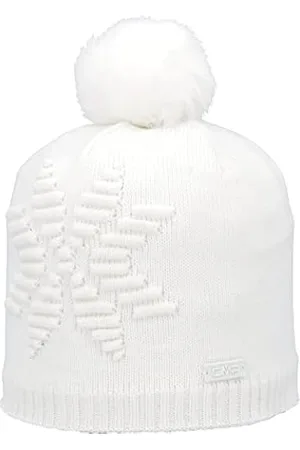 Gorro de punto con dos pompones New York Yankees blanco para mujer