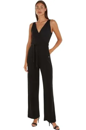 Tommy Hilfiger Mono Jumpsuit para Mujer Wrap Detail sin Mangas, , XL