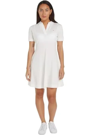 Tommy Hilfiger Vestido Tipo Polo de Rayas para Mujer, , XL