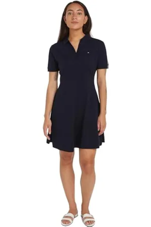 Tommy Hilfiger Vestido Tipo Polo de Rayas para Mujer, , XXS