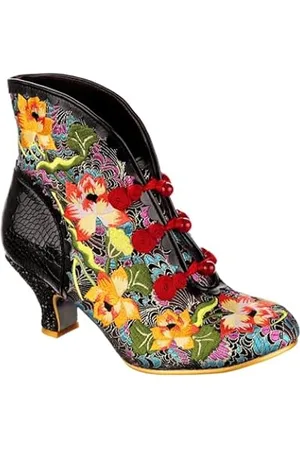 Irregular Choice Black Say No No Peacock Feathers Owl Ankle store Boots US 8 EUR 39