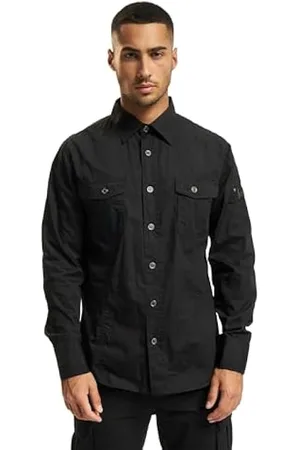 Camisa Negra Hombre Camisa Leñador Para Hombre: Algodón Súper