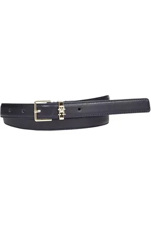 Tommy Hilfiger Cinturón Mujer Th Square High Waist 2.0 de piel, Blau (Azul), 85 cm