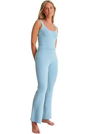 NA-KD Wide Leg Knitted Pants Pantalones Informales, , XXL para Mujer