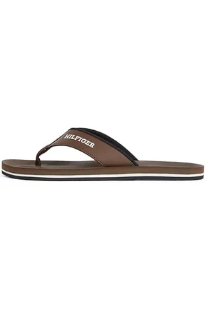 Tommy Hilfiger Chanclas Hombre Padded Comfort Sandal con logotipo, Marrón (Legacy Brown), 44