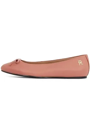 Tommy Hilfiger Bailarinas Mujer Flat Bow de piel, Rosa , 36