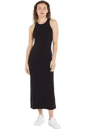 Tommy Hilfiger Mujer Vestido Midi Dress Slim Fit, , XL