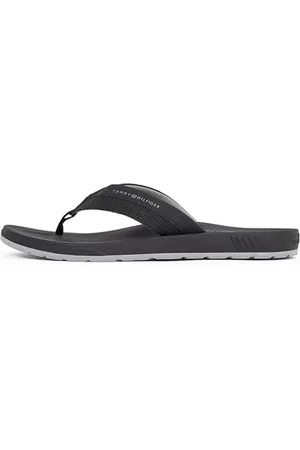 Tommy Hilfiger Chanclas Hombre Molded Beach Sandal con logotipo, (Black), 40