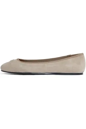 Tommy Hilfiger Bailarinas Mujer Hardware de ante, Beige (Coastal Taupe), 40