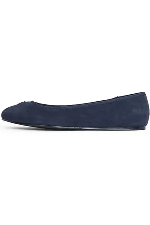 Tommy Hilfiger Bailarinas Mujer Hardware de ante, Azul (Space Blue), 37